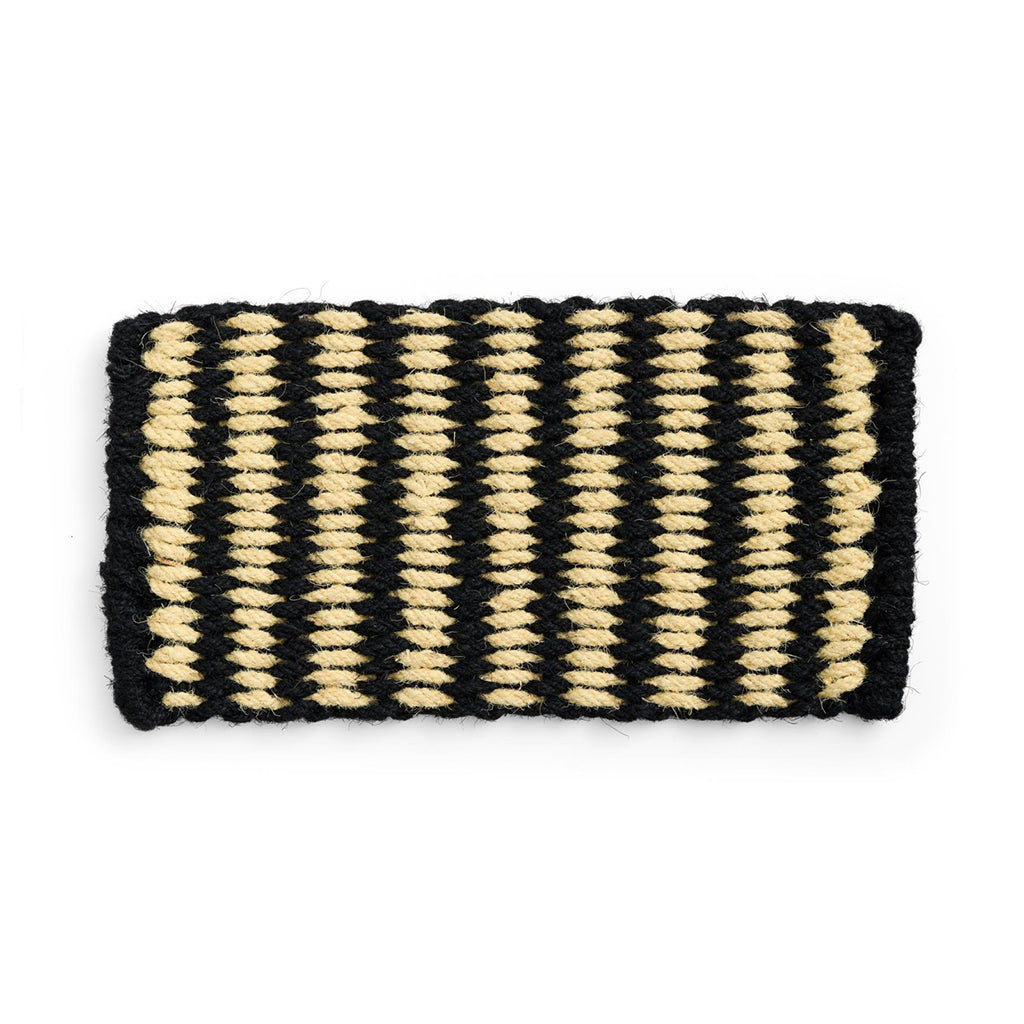Coco Door Mat - Stripe Wide - Black and white