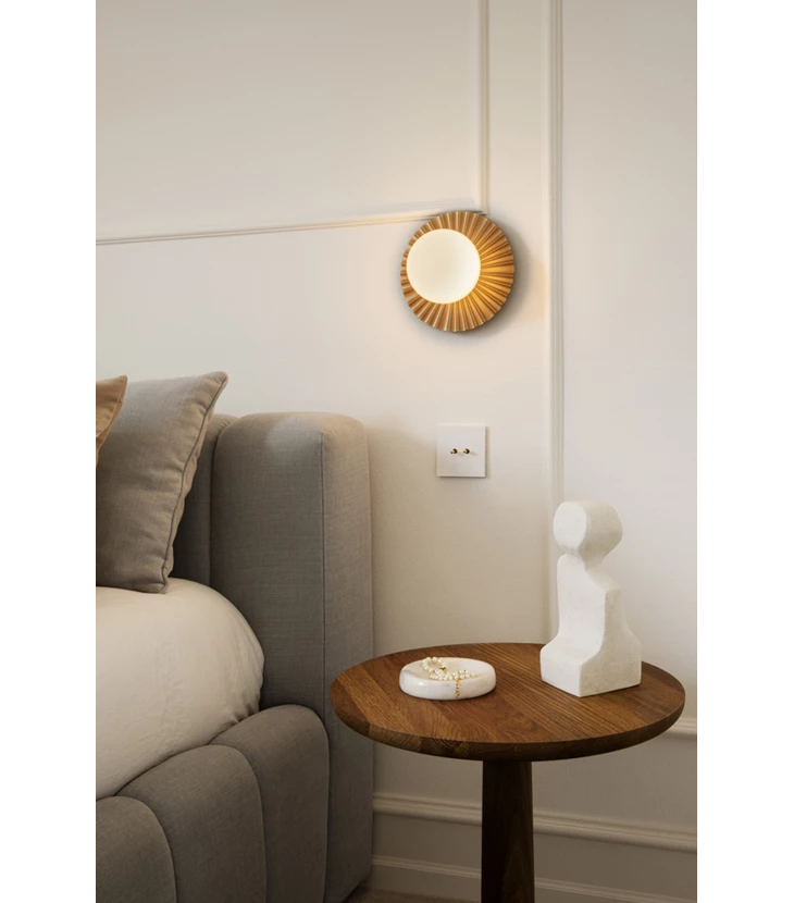 Wall / Ceiling Lamp Liila Muuse Small IP44, nordic gold / opal
