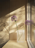 Ridge Vase - H35 - White Frosted Glass