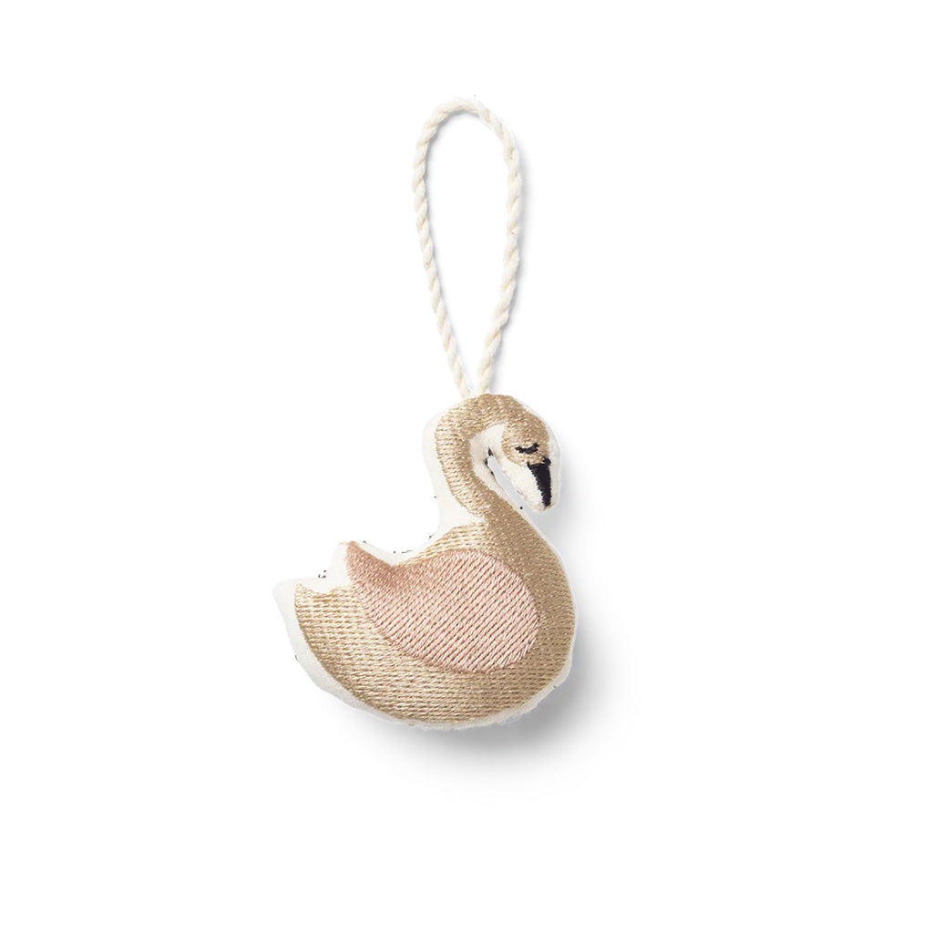 Copenhagen Embroidered Ornament - Swan