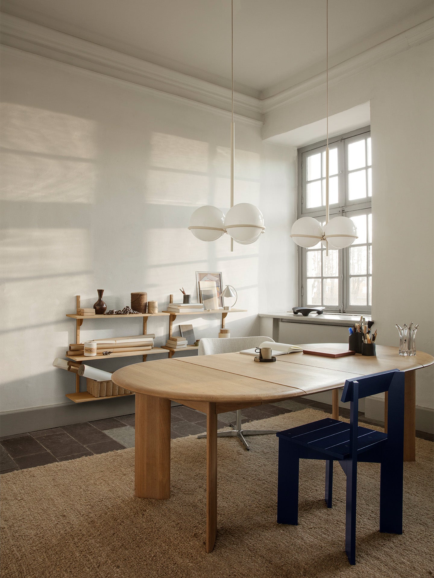 Masă Bevel Extensibilă - White Oiled Oak