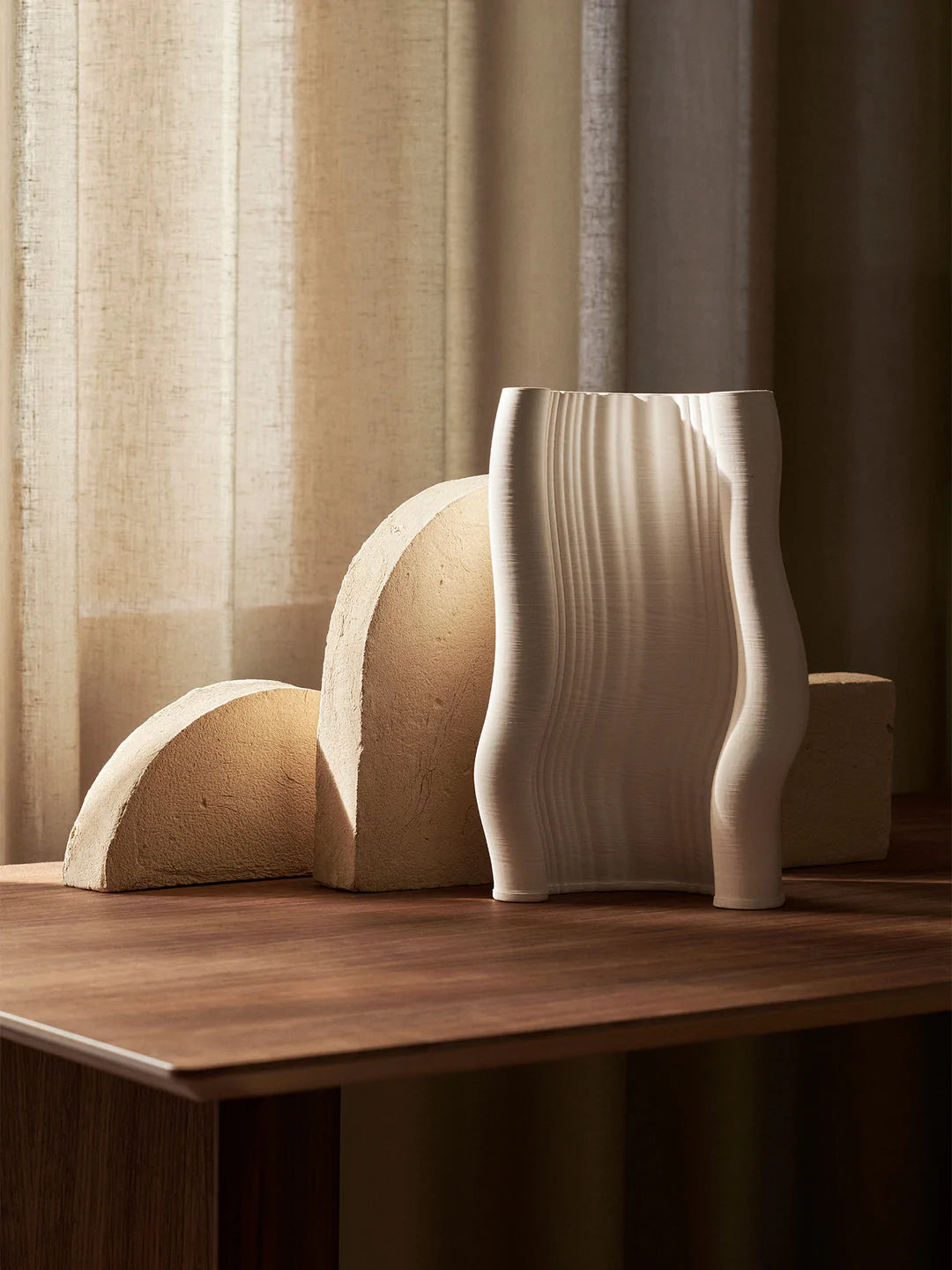 Moire Vase - Off-White