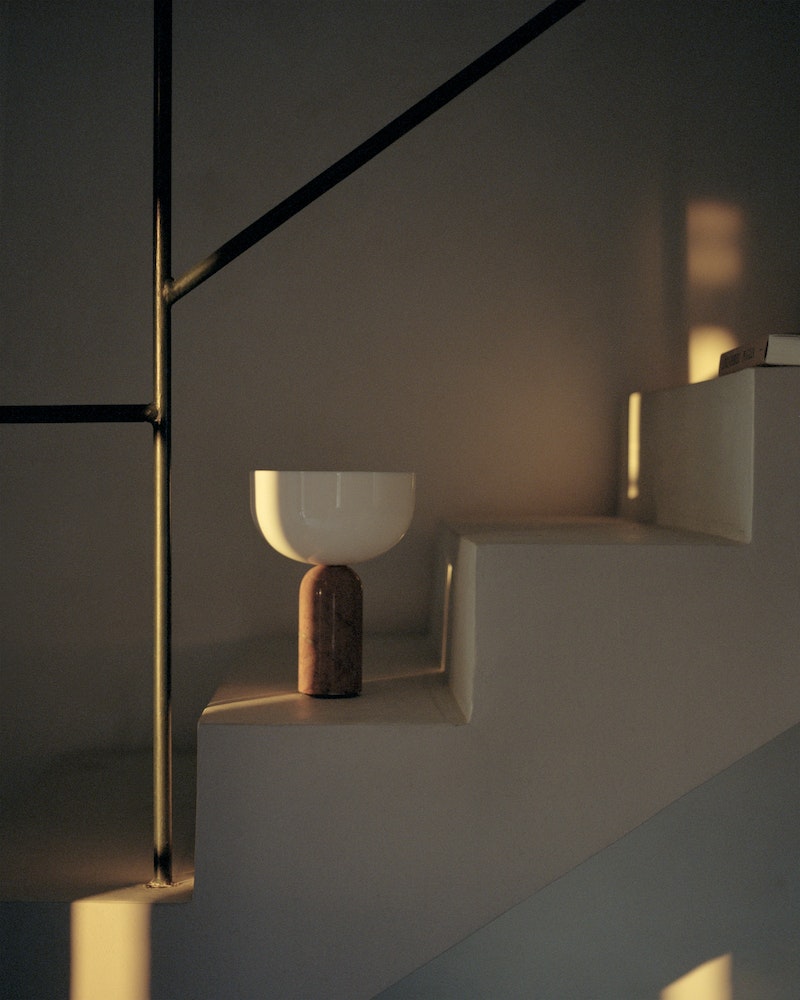 Kizu Portable Table Lamp - Breccia Pernice Marble