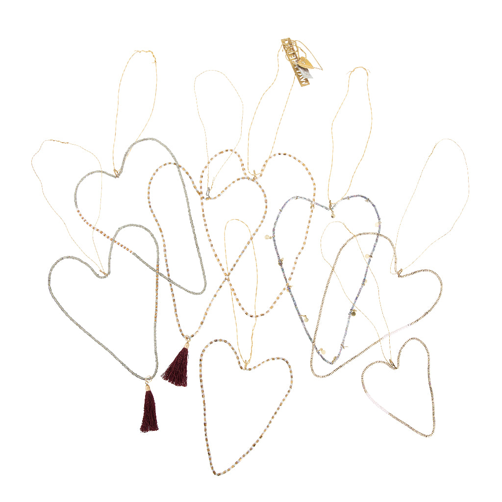 Bead Hearts - set of 8