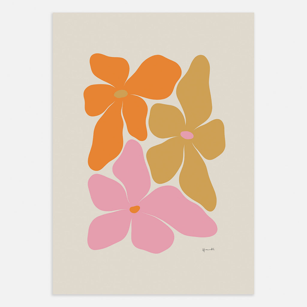 Poster Spring Flowers Orange Poster