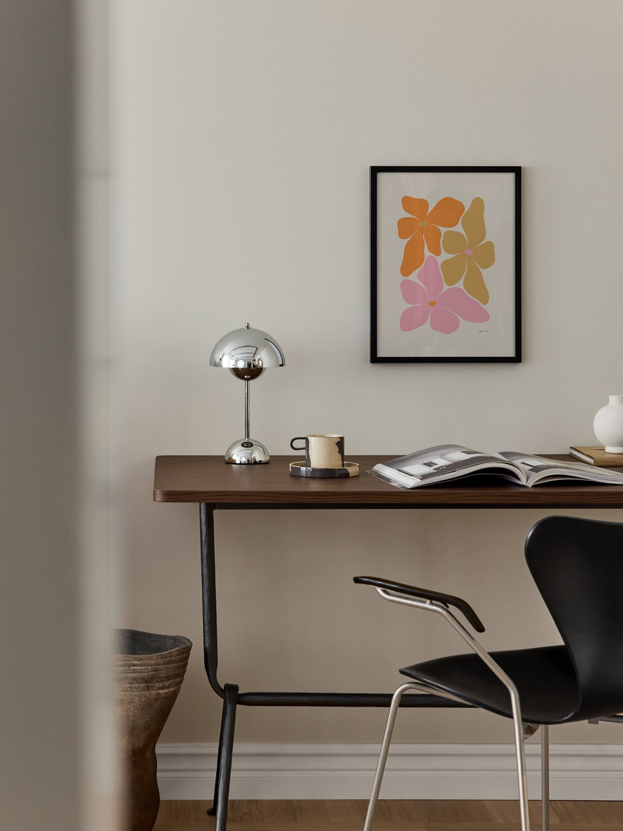 Spring Flowers Orange Poster