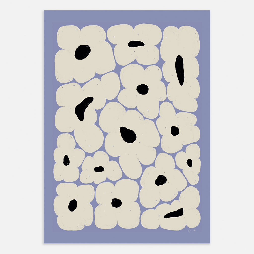 Poster Flower Bed Blue