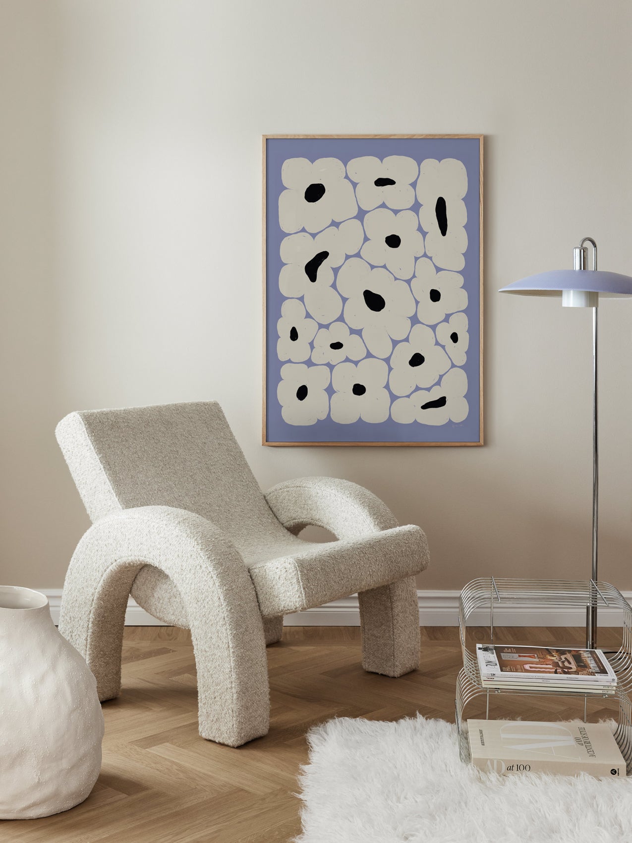 Flower Bed Blue Poster