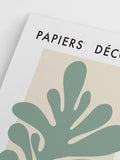 Poster Papiers Découpés Green