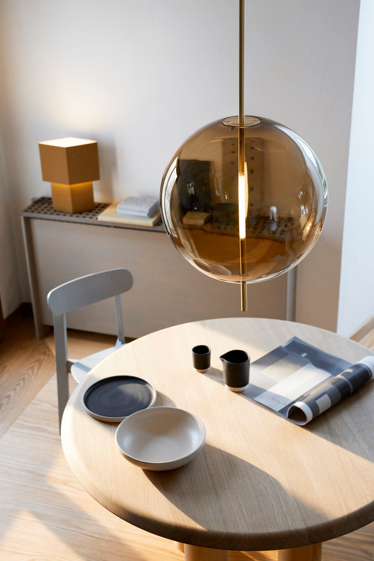 Kandinsky 45 Pendant - Smoked Brown/Brass