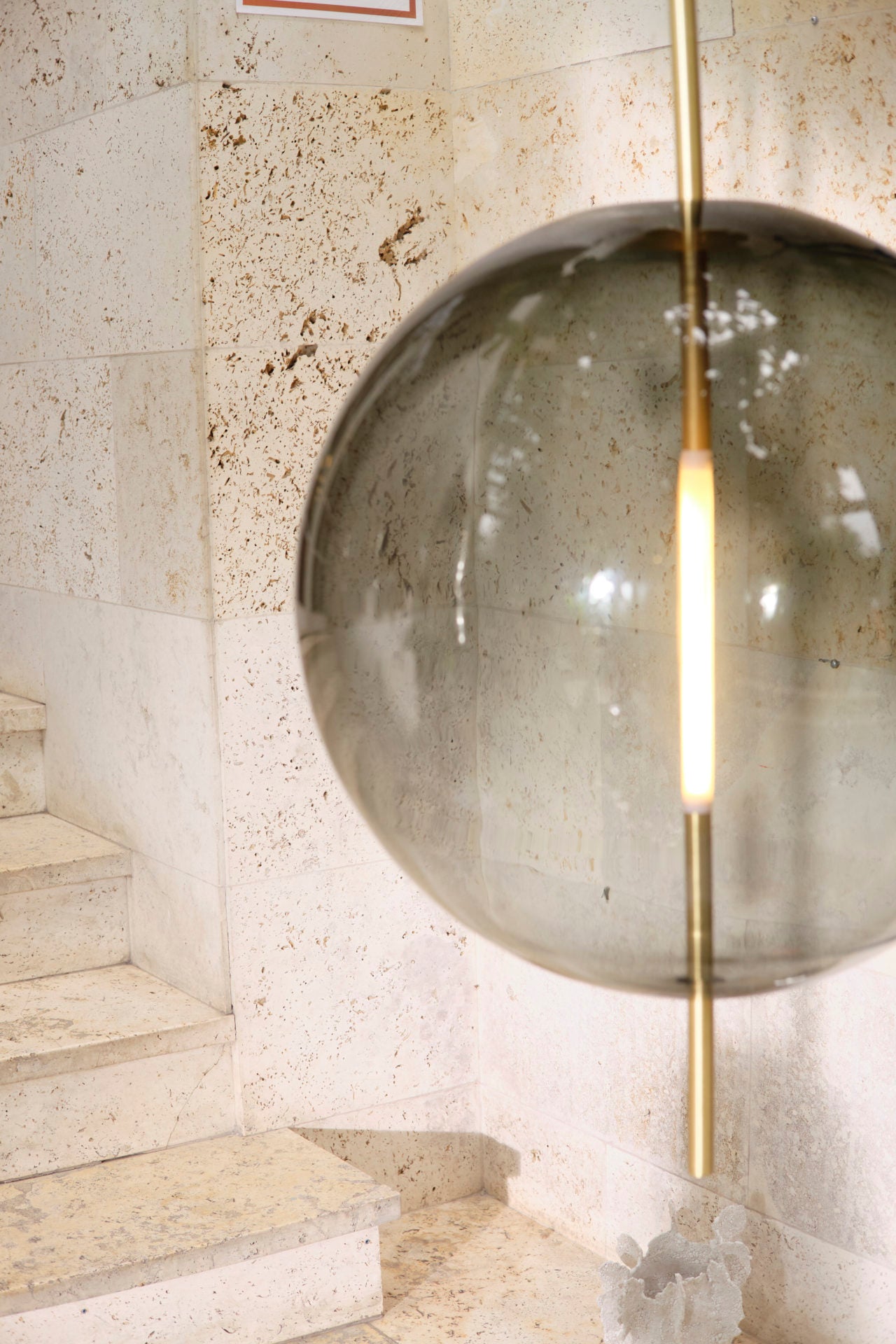Kandinsky 45 Pendant - Smoked Grey/Brass