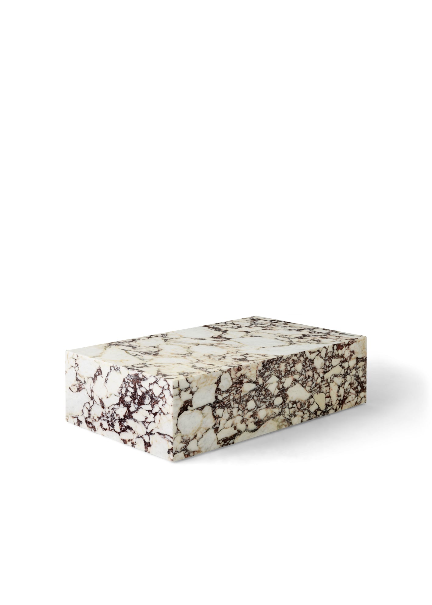 Plinth Low - Rose marble Calacatta viola
