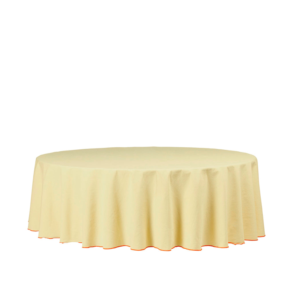 Wilhelmina Tablecloth Ø200 cm - Light Yellow