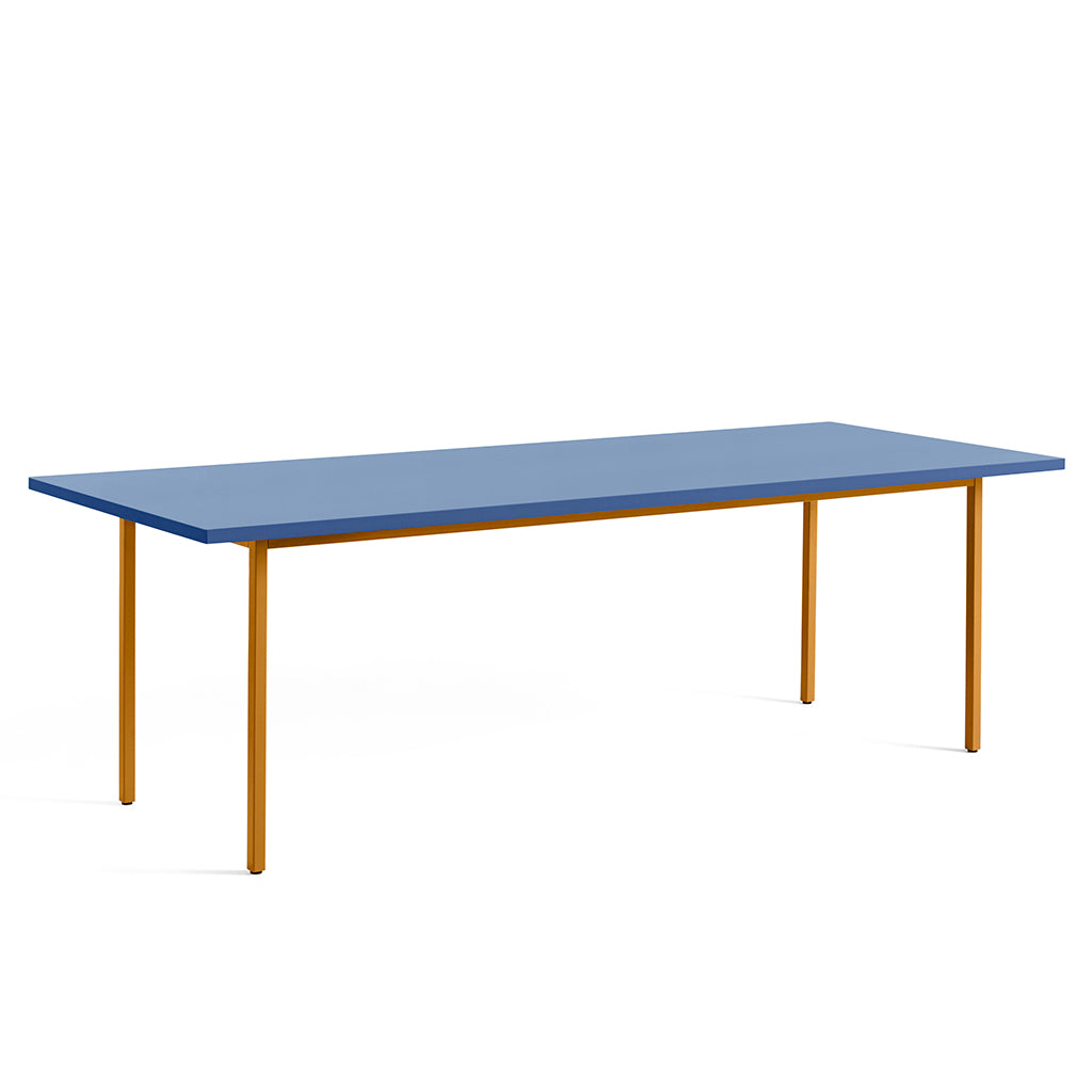 Two-Colour Rectangular Dining Table - Ochre, Blue