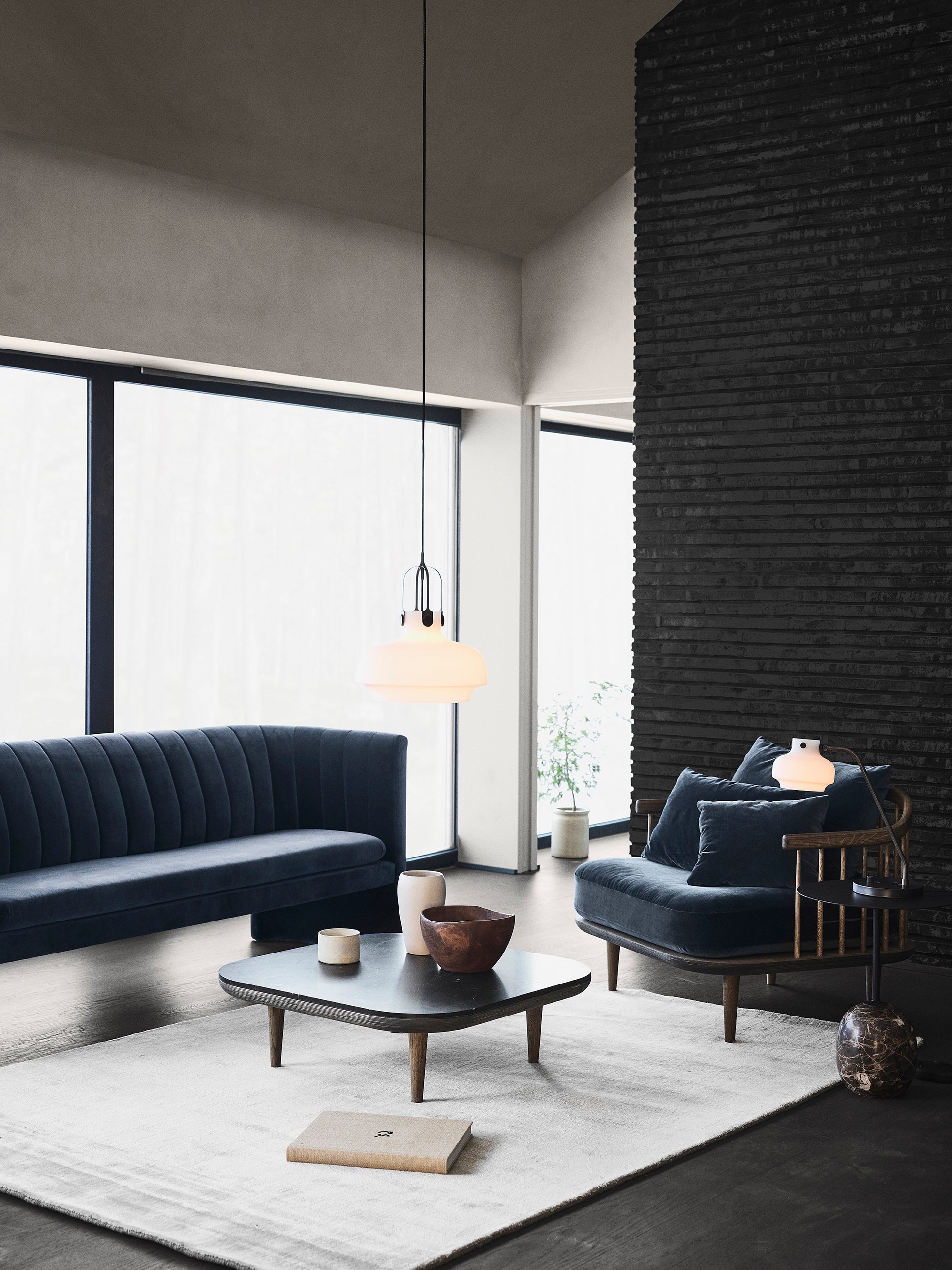Fly Lounge Chair SC10 - Smoked Oiled Oak w. Velvet 10 Twilight