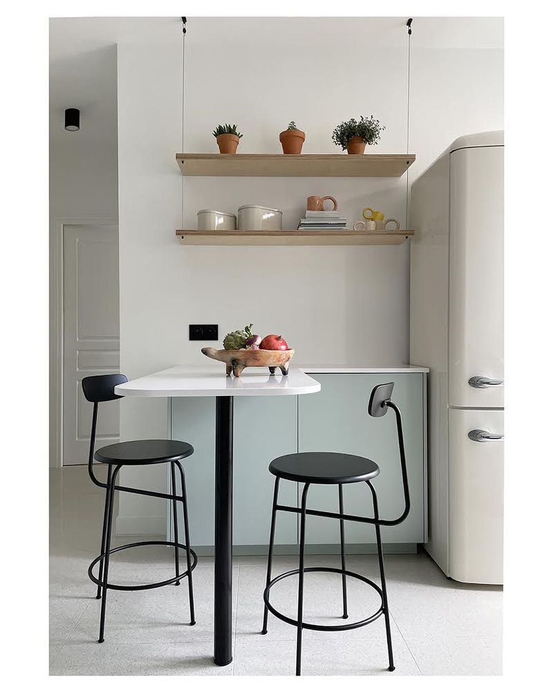 Afteroom Bar / Counter Chair - Black painted MDF