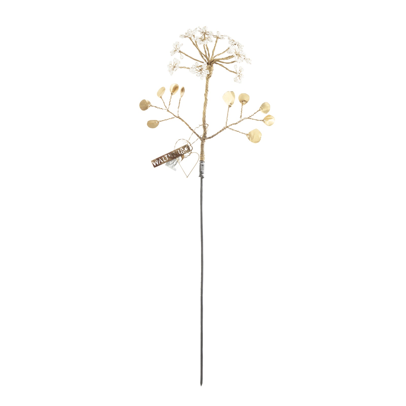 Ornament Bead Flower - alb