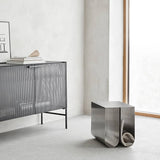 Curved Side Table - Stainless Steel