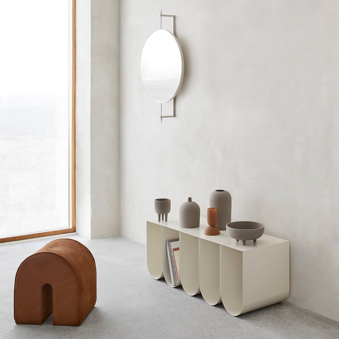 Curved Bench | Beige