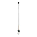 Dalt Pendant - Aged Gold, Green Marble