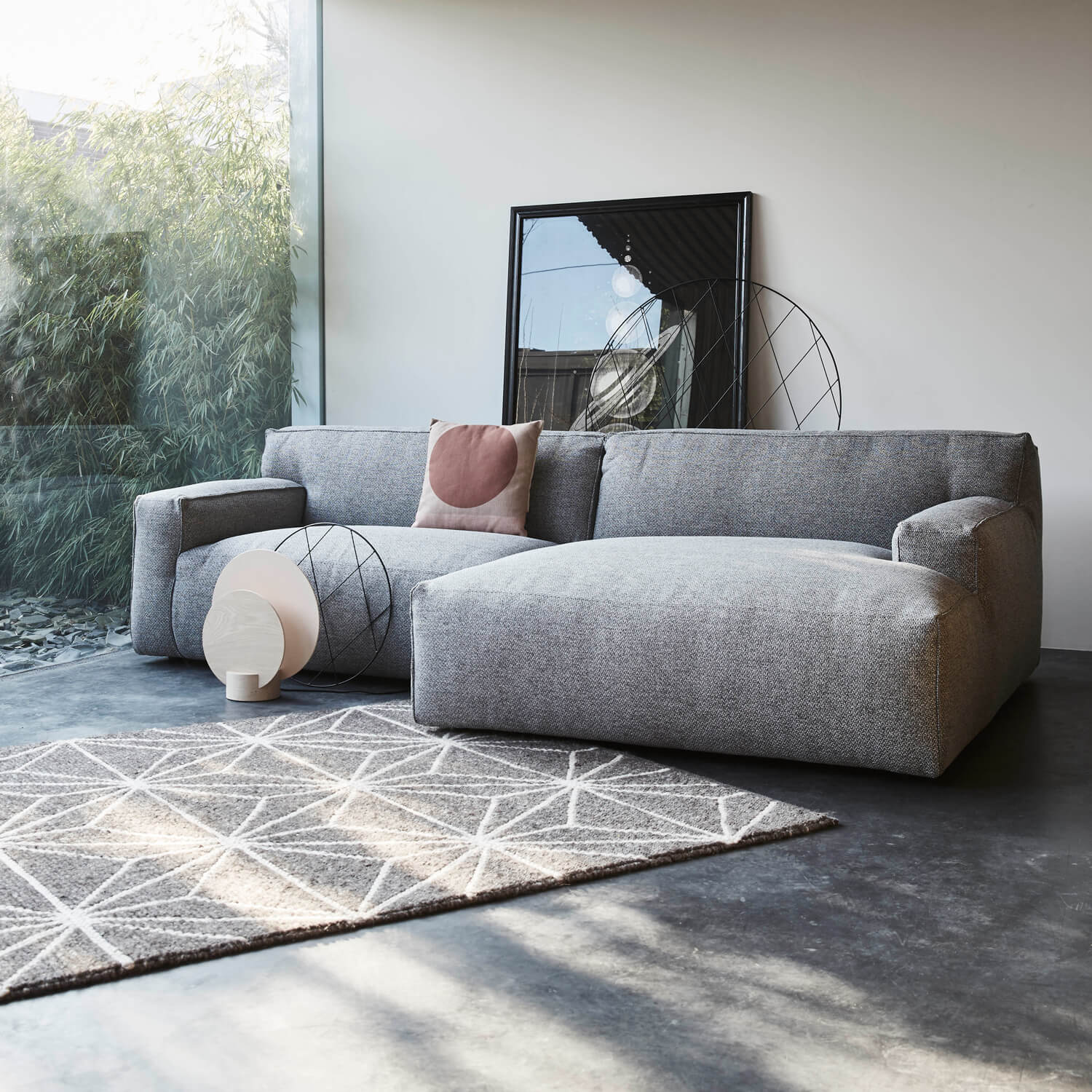 Clay Corner Sofa with Large Longchair - Right