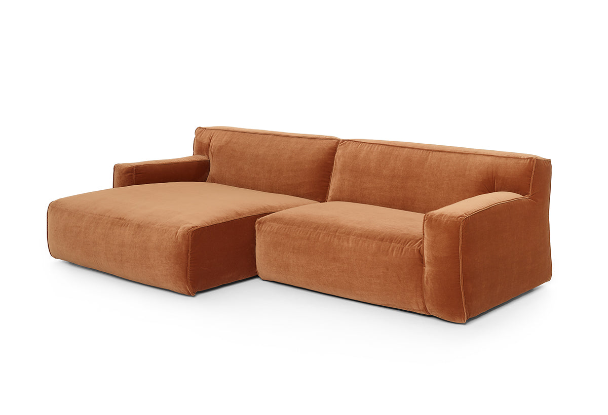 Canapea Clay Corner cu Longchair Mare - Stânga