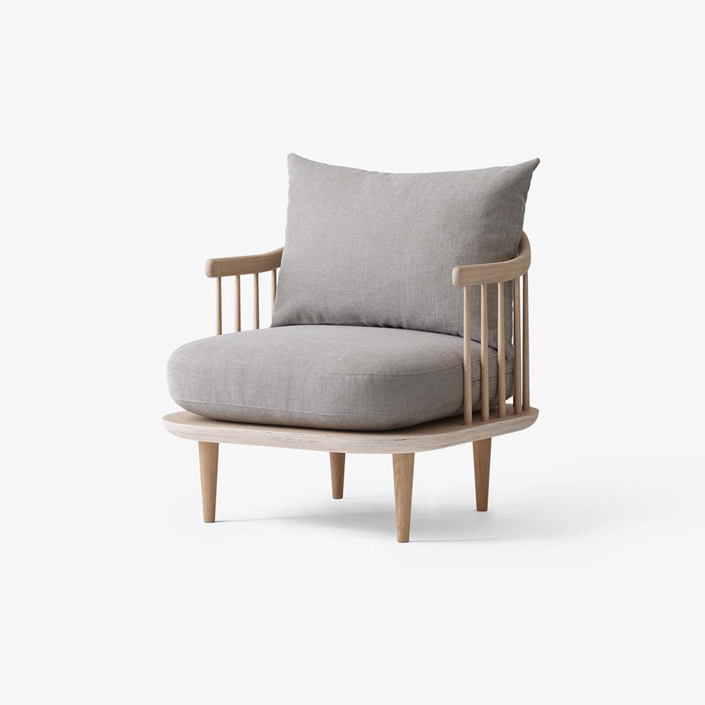 Fly Lounge Chair SC10 - White Oiled Oak w. Hot Madison 094