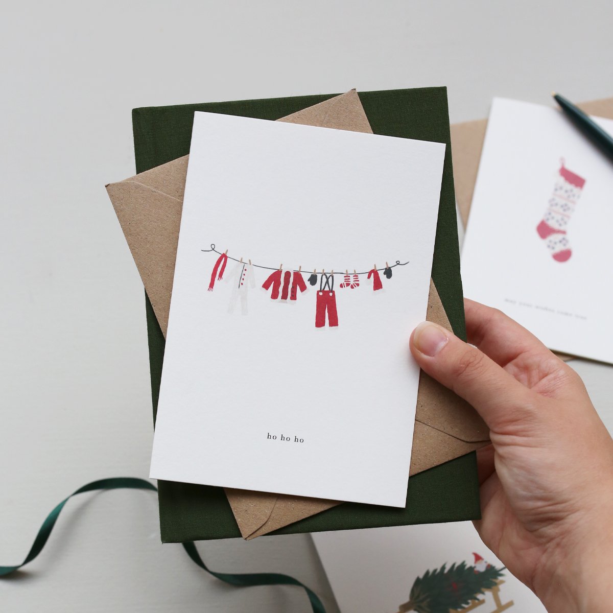 Greeting Card - Santa Clothes