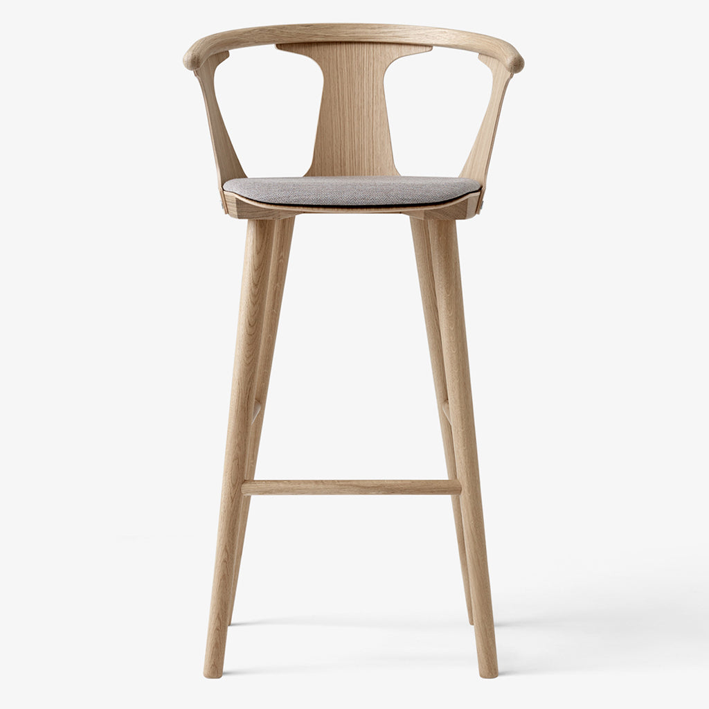 In Between SK10 Bar Stool - Oiled Oak, upholstered