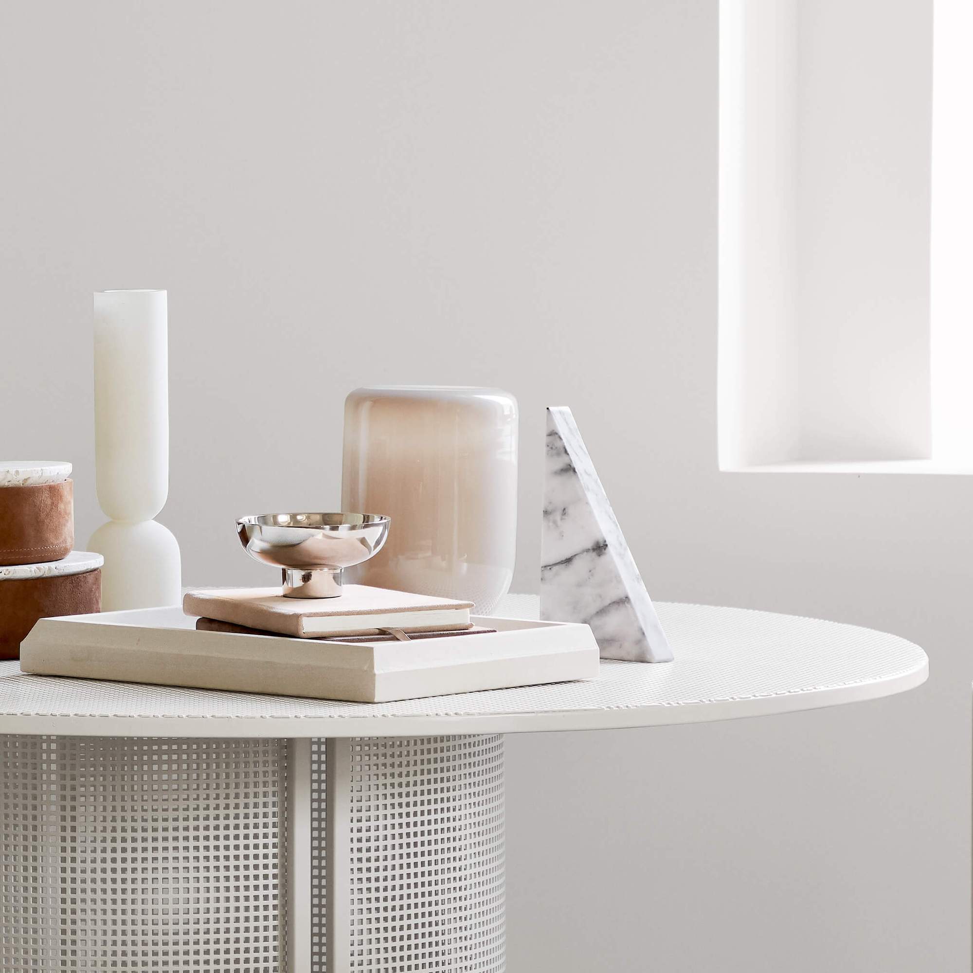 Opal Glass Vase | Large | Beige