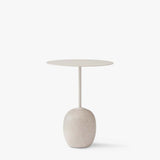 Lato Side Table LN8 Round - Ivory White & Crema Diva Marble