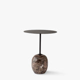 Lato Side Table LN8 Round - Warm Black & Emperador Marble