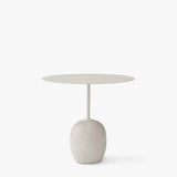 Lato Side Table LN9 Oval - Ivory White & Crema Diva Marble