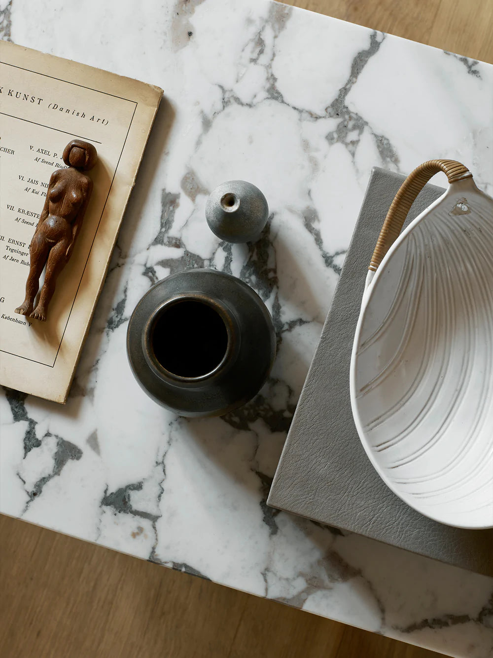 Androgyne Lounge Table, Calacatta Viola Marble
