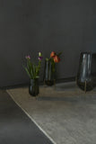 Échasse Vase Small - Brass, Green smoked glass