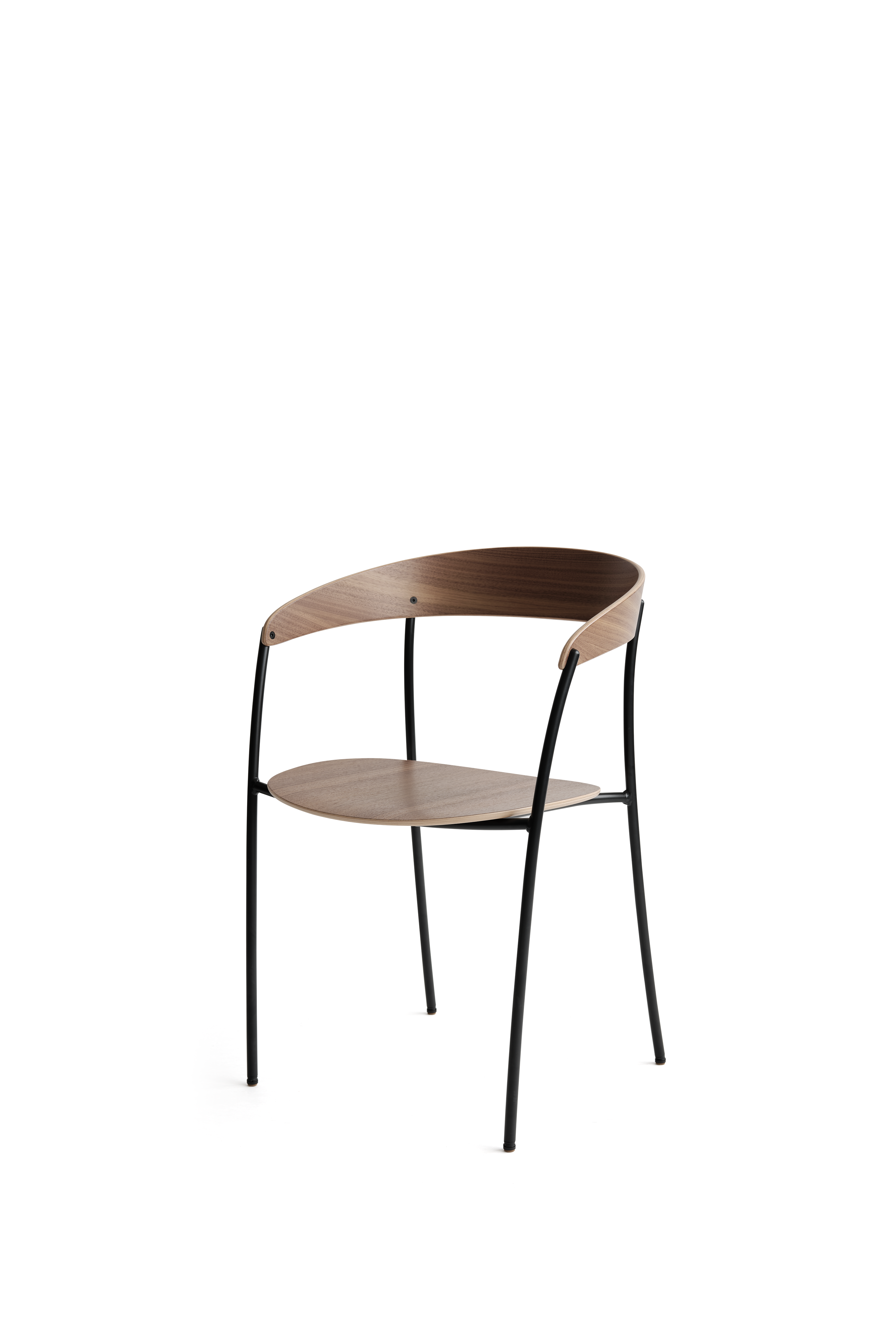 Scaun cu mânere Missing - Nuc
