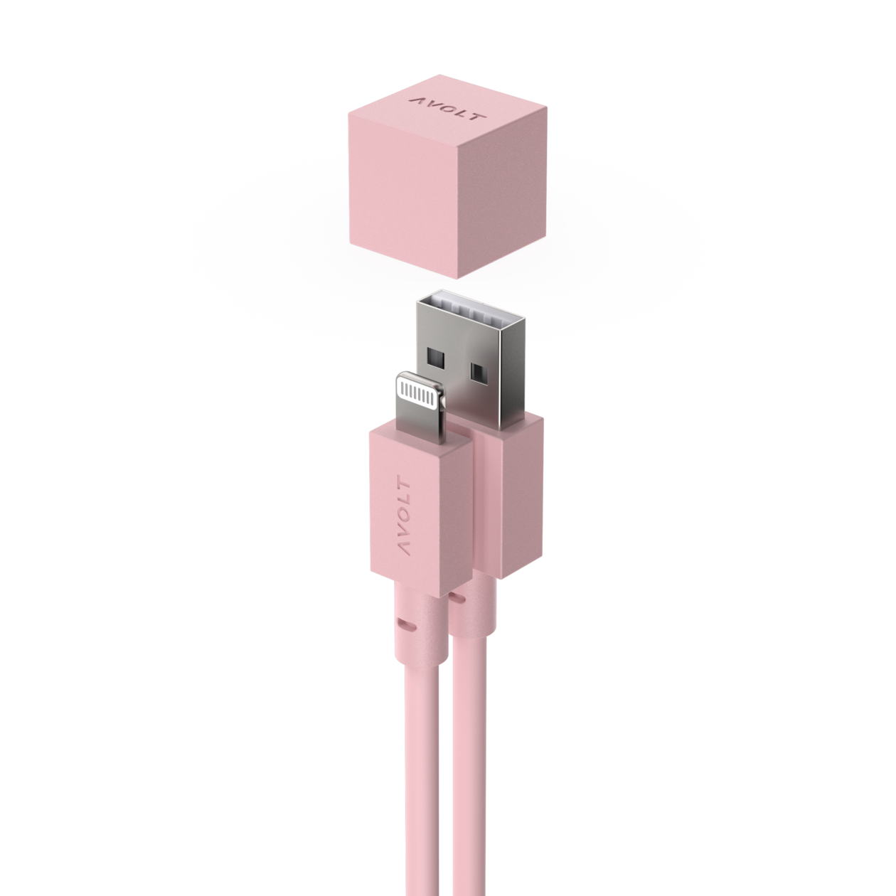 Cable 1 USB-A to Apple Lightning - Old Pink