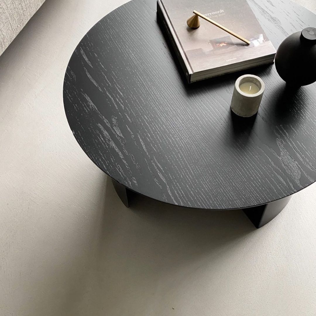 Masă de cafea Plateau Round - negru