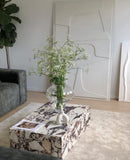 Plinth Low - Rose marble Calacatta viola