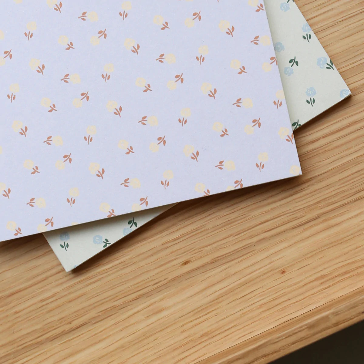 Small Notebook - Creamy Grey flowers