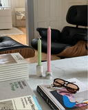 White Marble Candle Holder S