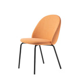 Iola Chair Black Metal Legs - Camel Velvet - Displayed Item