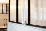 White Marble Candle Holder L