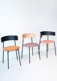 Friday Dining Chair Black - Upholstered seat, No arms