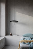 Model 2065 Suspension - Black and white diffuser, black hardware, black cable