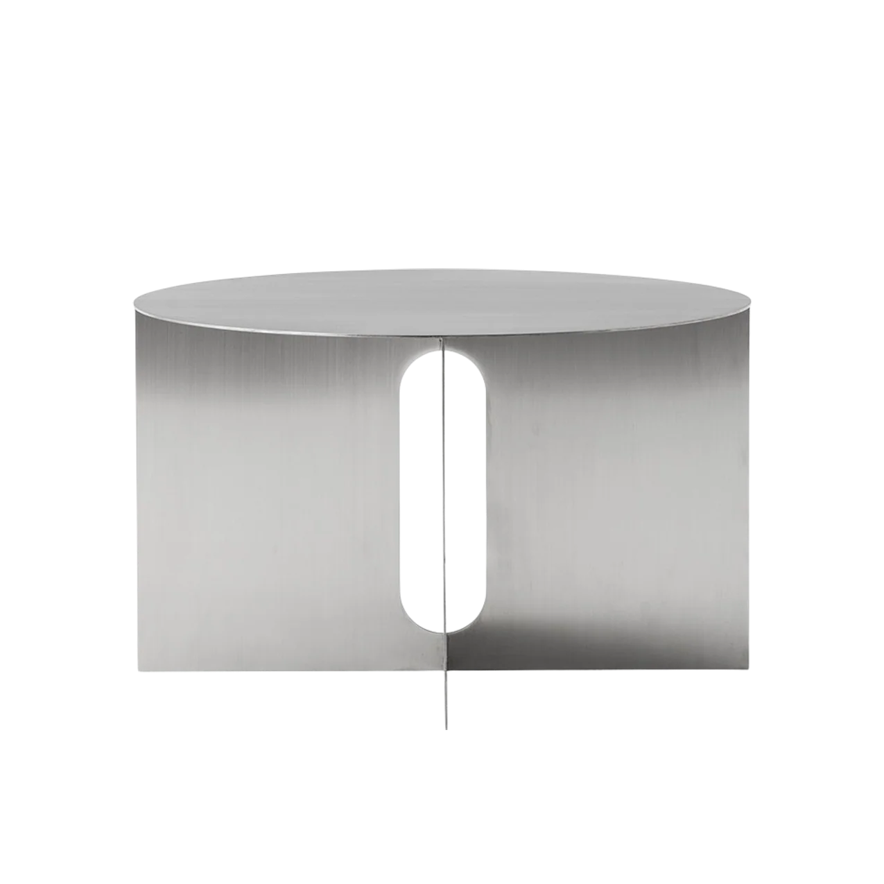 Androgyne Side Table Ø63 - Brushed Steel Base