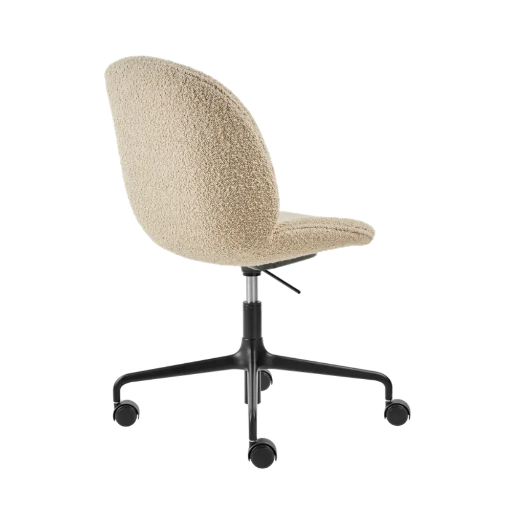 Beetle Meeting Chair - Fully Upholstered, Height adjustable 4-star base w. castors