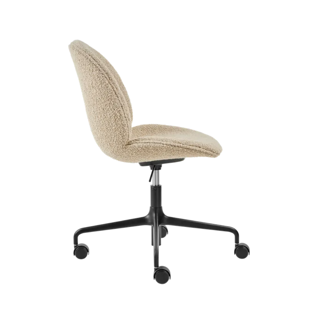 Beetle Meeting Chair - Fully Upholstered, Height adjustable 4-star base w. castors