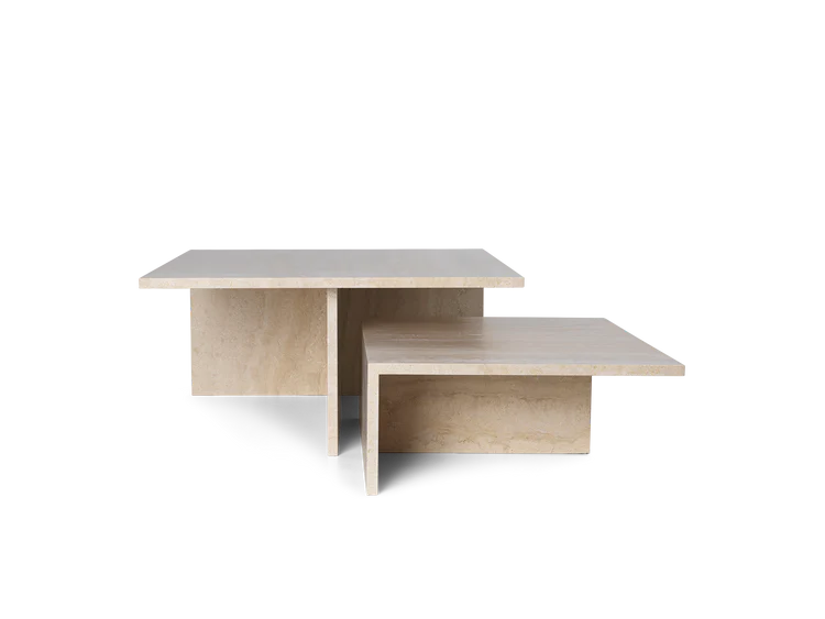 Masa de cafea Grande Duo Travertine