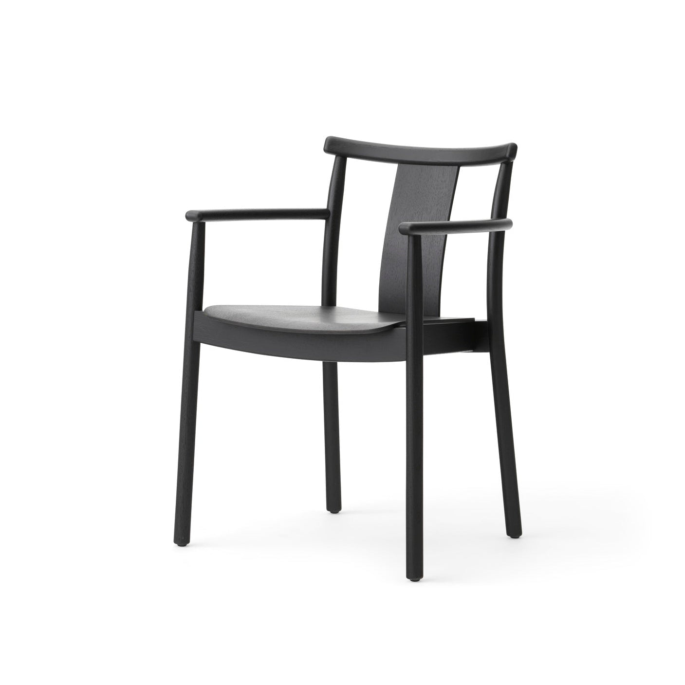 Merkur Dining Chair w/Armrests - Black Oak